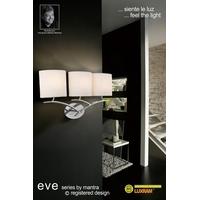 M1136 Eve 3 Light Chrome Wall Lamp With Ivory Shades