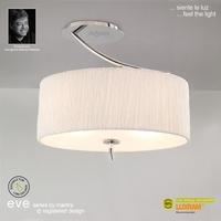 m1132 eve 2 light chrome semi flush with ivory shade