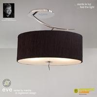 M1132/BS Eve 2 Light Chrome Semi-Flush With Black Shade