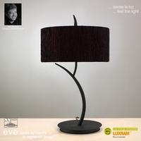 M1157/BS Eve 2 Light Anthracite Table Lamp With Black Shade