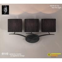 M1156/BS Eve 3Lt Anthracite Wall Lamp With Black Shades