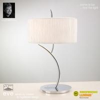 m1137 eve 2 light chrome table lamp with ivory shade