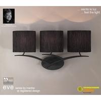 M1156/BS/S Eve 3Lt Anthracite Switched Wall Lamp With Black Shades