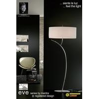 M1139 Eve 2 Light Chrome Floor Lamp With Ivory Shade