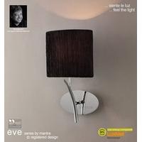 M1134/BS/S Eve 1Lt Chrome Switched Wall Lamp With Black Shade