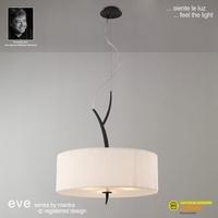 m1153 eve 3 light anthracite pendant with ivory shade