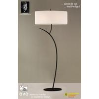 M1159 Eve 2 Light Anthracite Floor Lamp With Ivory Shade