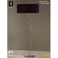 m1139bs eve 2 light chrome floor lamp with black shade