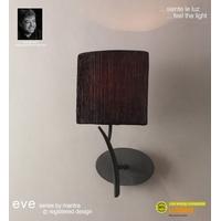 M1154/BS Eve 1 Light Anthracite Wall Lamp With Black Shade