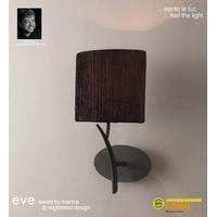 m1154bs eve 1 light anthracite wall lamp with black shade