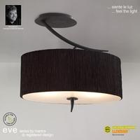 M1152/BS Eve 2 Light Anthracite Semi-Flush With Black Shade