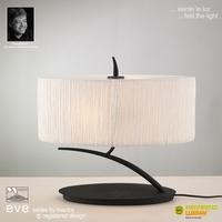 M1158 Eve 2 Lt Anthracite Small Table Lamp With Ivory Shade