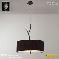 M1153/BS Eve 3 Light Anthracite Pendant With Black Shade