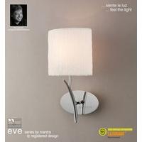 M1134/S Eve 1 Lt Chrome Switched Wall Lamp With Ivory Shade