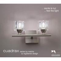 M2364PC/S Cuadrax 2 Light Chrome Switched Wall Lamp