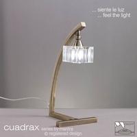 M2365AB Cuadrax 1 Light Antique Brass Table Lamp