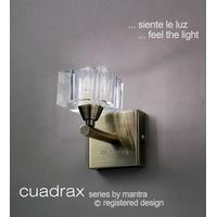 M2363AB Cuadrax 1 Light Antique Brass Wall Lamp
