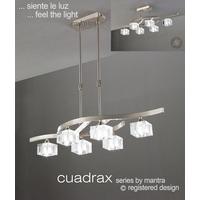 M2357 Cuadrax 6 Light Chrome Ceiling Semi-Flush Lamp