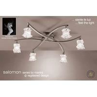 M3026SN Salomon 6 Light Satin Nickel Flush Ceiling Lamp