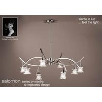 M3032SN Salomon 8 Lt Satin Nickel Semi-Flush Ceiling Pendant