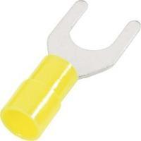 M6 Insulated Forked Spade Terminal, Yellow, 4 - 6mm², Cimco 180164