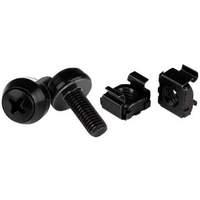 m6 x 12mm screws and cage nuts 50 pack black