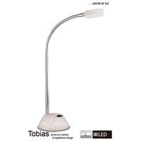 m8140 tobias led 1 light flexible table lamp in whitechrome
