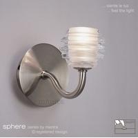 m8001 sphere satin nickel 1 light switched wall lamp