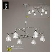 M8621PC Amel Low Energy 6 Light Chrome Semi-Flush Pendant