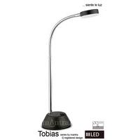 M8141 Tobias LED 1 Light Flexible Table Lamp in Black/Chrome