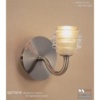 M8009 Sphere Antique Brass 1 Light Switched Wall Lamp