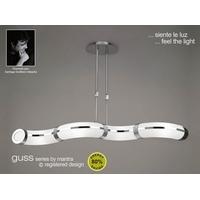 m8651 guss low energy 4 light semi flush ceiling pendant