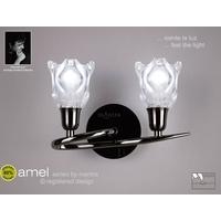 M8581BC/S Amel Low Energy 2 Lt Black Chrome Switched Wall Lamp