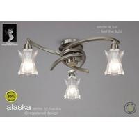 M8618SN Alaska Low Energy 3 Lt Satin Nickel Semi-Flush Lamp
