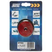 Maypole Round Red Reflector, Red