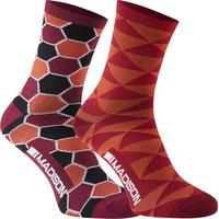Madison Sportive Race Womens Twin Pack Sock Red