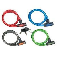 Master Lock Street Quantum 1000 X 18 mm Armoured Cable Lock - Smoke/Red/Blue/Green, Pack of 4