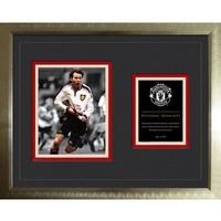 manchester united historic moments giggs collectable framed mounted pr ...