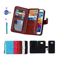 Magnetic 2 in 1 Wallet Leather With Card Slot Case for Galaxy S7/S6 Edge Plus/S6 Edge/S5/S4Stylus Anti-dust Plug