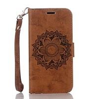 mandala embossed leather wallet for samsung galaxy a32016 a52016