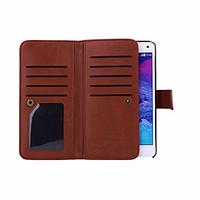 Magnetic Detachable Wallet Full Body Leather Case with Card Slots For Samsung Galaxy Note4/Note5