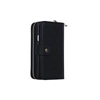 magnetic detachable zipper wallet full body leather case with card slo ...