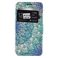Mandala Pattern Window Clamshell PU Leather Case with Stand and Card Slot for Samsung Galaxy A9/A710/A510/A310/A5