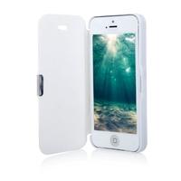 magnetic leather flip hard full case cover for iphone 5 5s white