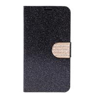 Magnetic Wallet Case Flip Leather Stand Cover with Card Holder for Samsung Galaxy S5 i9600 Black