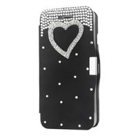 Magnetic Flip PU Leather Hard Skin Ultra Slim Pouch Wallet Case Cover Bling Diamond Rhinestone Crystal for 5.5\