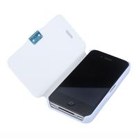 magnetic leather flip hard full case cover for iphone 4g 4s white