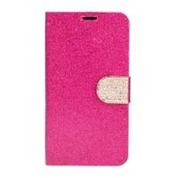 Magnetic Wallet Case Flip Leather Stand Cover with Card Holder for Samsung Galaxy S5 i9600 Rose