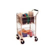 MAIL ROOM TROLLEY TWO CHROME 320537