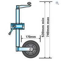 Maypole Jockey Wheel (Lightweight Telescopic)